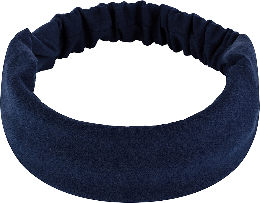 Stirnband Suede Classic, gerade Öko-Veloursleder, dunkelblau - MAKEUP Hair Accessories — Bild N1