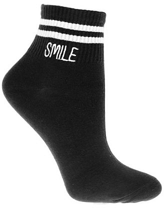 Damensocken mit Stickerei schwarz - Moraj Smile  — Bild N1