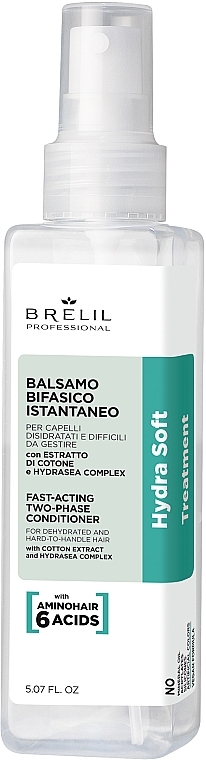 Schnell wirkende Zwei-Phasen-Haarspülung  - Brelil Hydra Soft Treatment Fast-Acting Two-Phase Conditioner	 — Bild N1