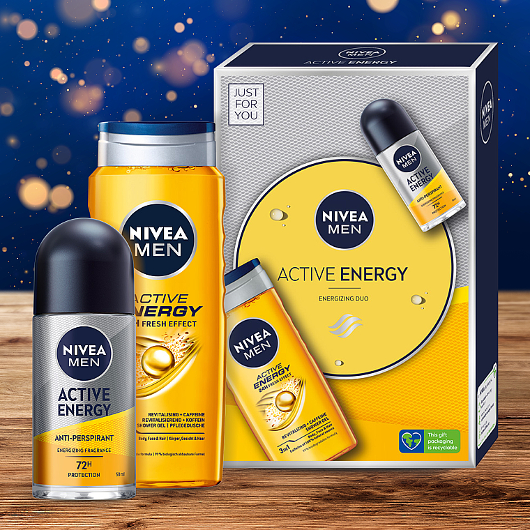 Set für Männer - Nivea Active Energy Energizing Duo  — Bild N1