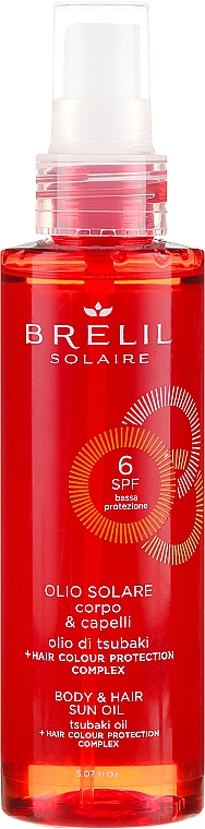Sonnenschutzöl für Haar und Körper SPF 6 - Brelil Solaire Oil SPF 6 — Bild N1
