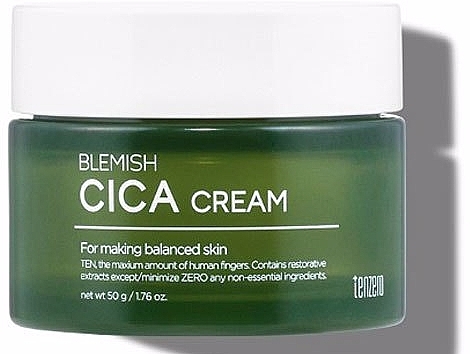 Beruhigende Anti-Falten-Gesichtscreme  - Tenzero Blemish Cica Cream — Bild N1