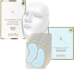 Düfte, Parfümerie und Kosmetik Gesichtspflegeset - Eclat Skin London (Tuchmaske für das Gesicht 3 St. + Hydrogel-Augenpatches 5x2St.)