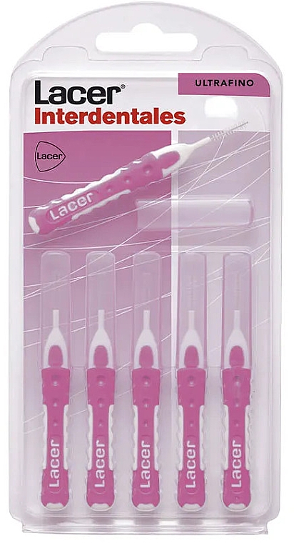 Interdentalzahnbürsten rosa - Lacer Interdental Ultra-Fine Straight Brush — Bild N1