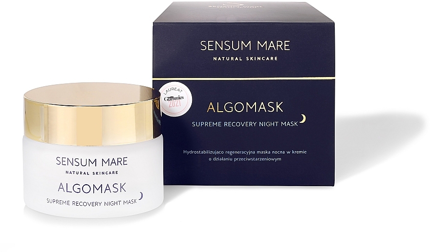 Hydrostabilisierende und regenerierende Anti-Falten Gesichtscreme-Maske für die Nacht - Sensum Mare Algomask — Bild N2