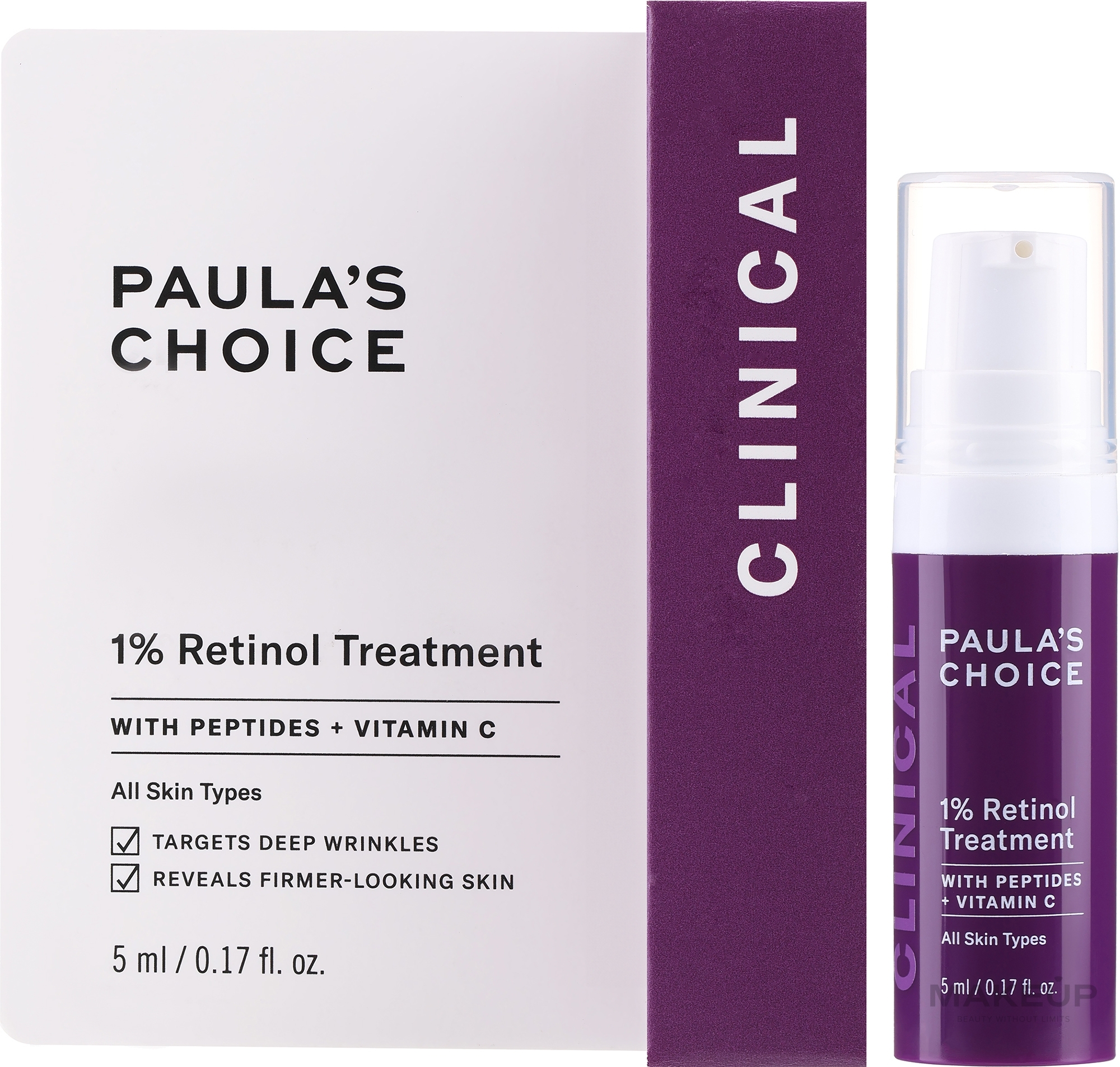 Paula's Choice Clinical 1% Retinol Treatment Travel Size - Creme-Serum mit Retinol — Bild 5 ml