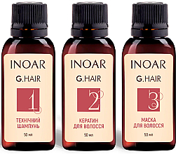 Keratin-Haarglättungs-Set - Inoar G-Hair Hair Keratin (shm/50ml + keratin/50ml + mask/50ml) — Bild N6