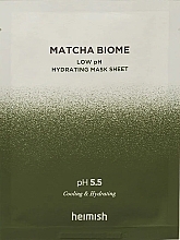 Düfte, Parfümerie und Kosmetik Tuchmaske für das Gesicht - Heimish Matcha Biome Low pH Hydrating Mask Sheet