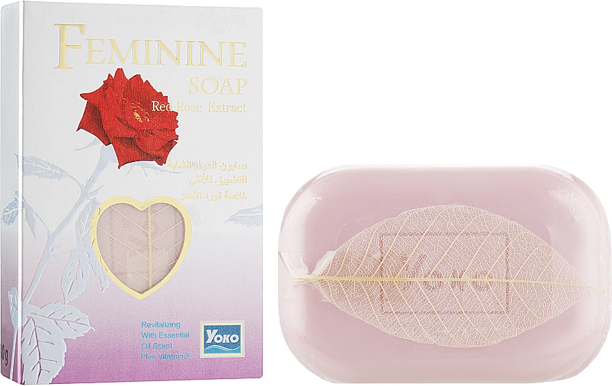 Reinigungsseife für den Intimbereich mit Rosenöl und Vitamin E - Yoko Feminine Soap — Bild N1