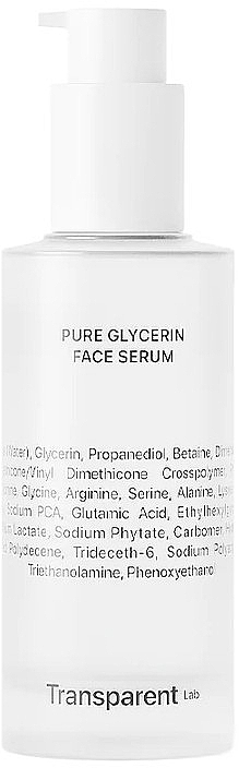 Feuchtigkeitsspendendes Gesichtsserum mit Glycerin - Transparent Lab Pure Glycerin Face Serum — Bild N1