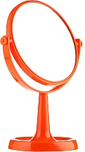 Düfte, Parfümerie und Kosmetik Kosmetikspiegel mit Ständer 85734 rund 15,5 cm orange - Top Choice Colours Mirror