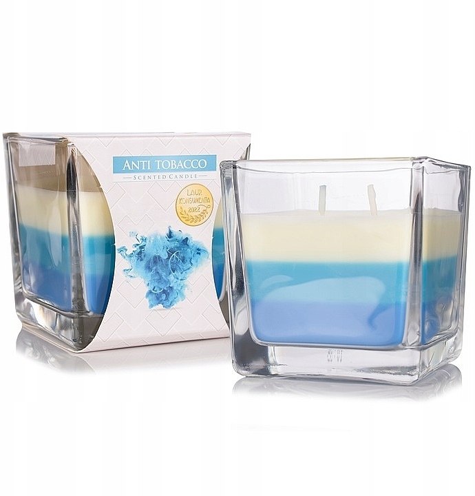 Duftende dreischichtige Kerze im Glas Anti-Tabak - Bispol Scented Candle Anti Tobacco — Bild N2