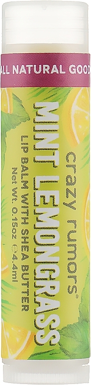 Lippenbalsam "Pfefferminze und Zitronengras" - Crazy Rumors Mint Lemongrass Lip Balm
