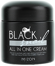 Düfte, Parfümerie und Kosmetik Feuchtigkeitsspendende, reparierende und porenverfeinernde Gesichtscreme mit schwarzem Schneckenfiltrat - Mizon Black Snail All In One Cream 
