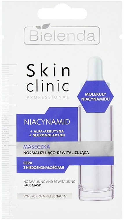 Normalisierende und revitalisierende Gesichtsmaske - Bielenda Skin Clinic Professional Niacynamid Mask — Bild N1