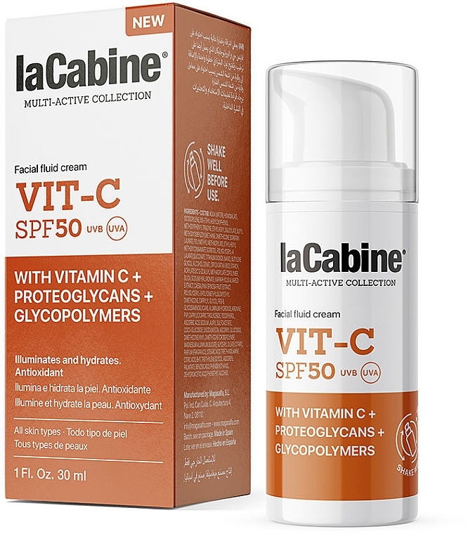 Creme-Fluid für das Gesicht - La Cabine VIT-C Facial Fluid Cream SPF50 — Bild N1