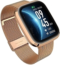 Smartwatch goldenes Metall - Garett Smartwatch GRC STYLE Gold Steel  — Bild N3