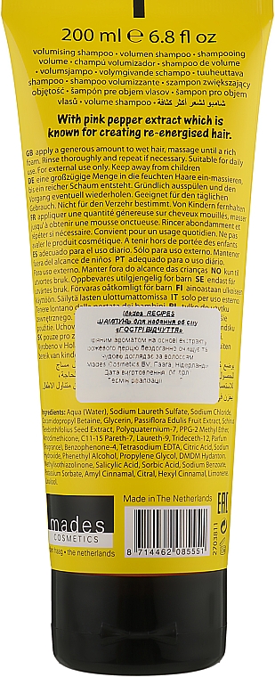 Volumengebendes Shampoo mit rosa Pfeffer-Extrakt - Mades Cosmetics Recipes Spicy Sensation Volume Shampoo — Bild N2