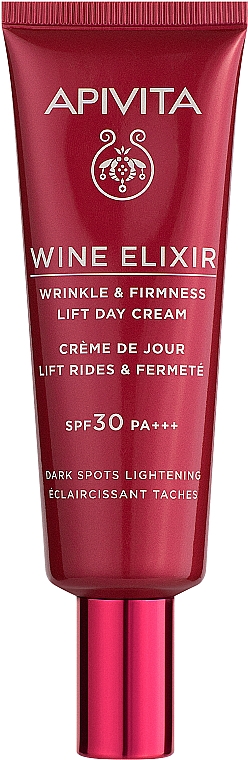 Straffende Anti-Falten Tagescreme mit Lifting-Effekt SPF 30 - Apivita Wine Elixir Wrinkle & Firmness Lift Day Cream SPF30 — Bild N1