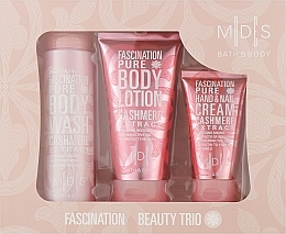Körperpflegeset - Mades Cosmetics M|D|S Baty & Body Fascination Pure Beauty Trio (Duschgel 200ml + Körpermilch 150ml + Hand- und Nagelhautcreme 75ml) — Bild N1