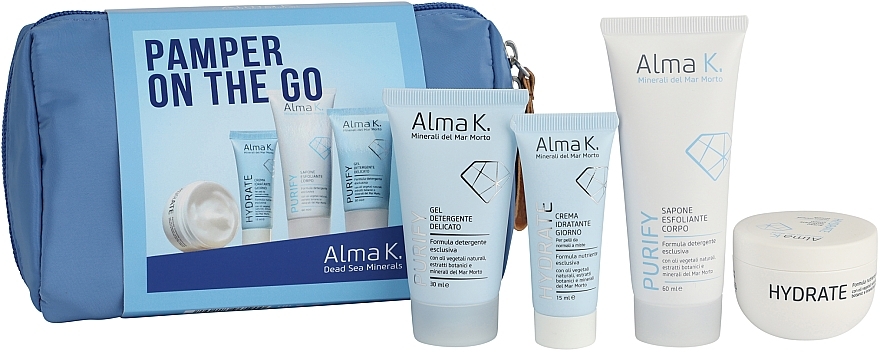 Set - Alma K. Pamper On the Go Travel Set (cleans/gel/30 ml + body/butter/50 ml + f/cr/15 ml + sh/gel/60 ml) — Bild N2