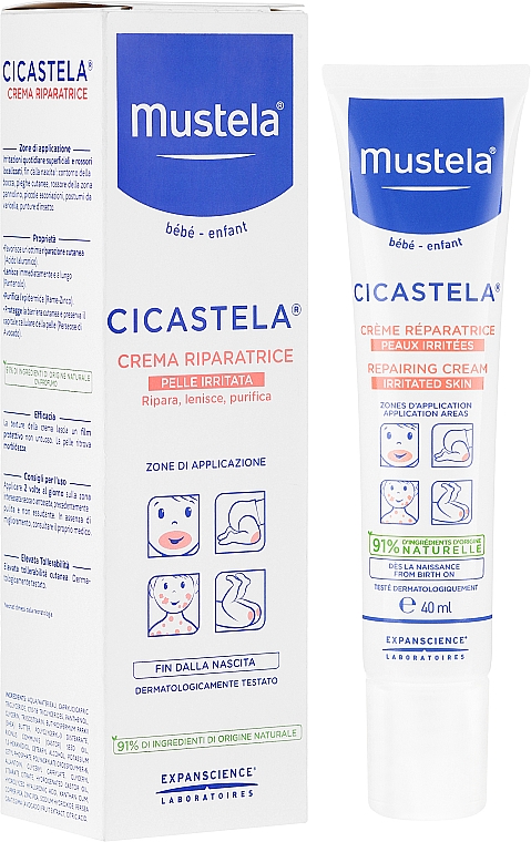 Regenerierende Babycreme für Reizungen und Rötungen - Mustela Cicastela Repairing Cream Irritated Skin — Bild N1