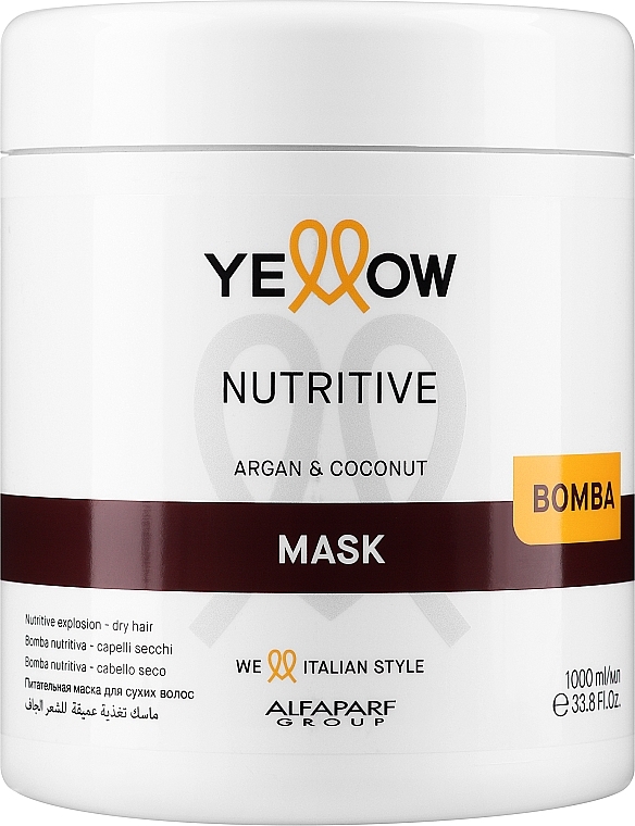 Pflegende Haarmaske - Yellow Nutrive Argan & Coconut Mask — Bild N2