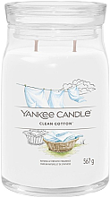 Duftkerze im Glas Clean Cotton mit 2 Dochten - Yankee Candle Singnature — Bild N2