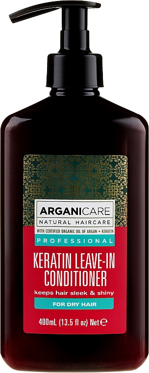 Glättende Haarspülung mit Keratin für trockenes Haar - Arganicare Keratin Leave-in Conditioner For Dry Hair — Bild N1