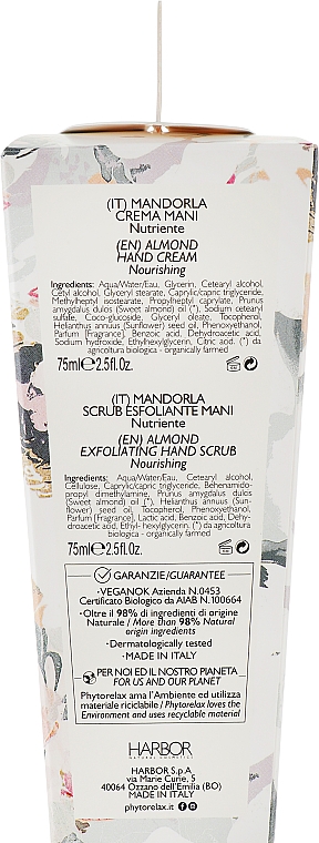 Handpflegeset - Phytorelax Laboratories Almond Body Ritual (Handcreme 75ml + Handpeeling 75ml) — Bild N3