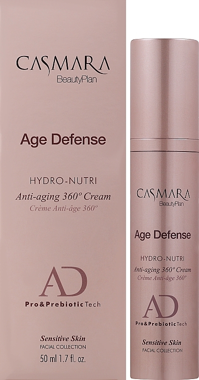 Feuchtigkeitsspendende und nährende Anti-Aging Gesichtscreme mit pro- und präbiotischem Komplex - Casmara Age Defense Cream — Bild N2