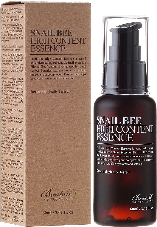 Gesichtsessenz mit Schneckenschleimfiltrat und Bienengift - Benton Snail Bee High Content Essence — Bild N2