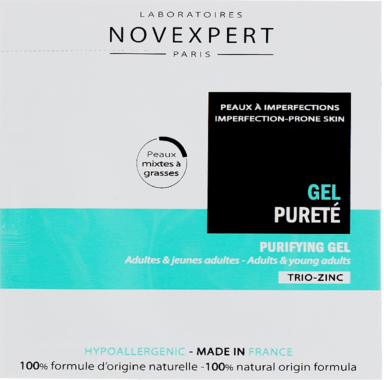 GESCHENK! Gel mit Zink - Novexpert Trio-Zinc Purifying Gel (Probe)  — Bild N1