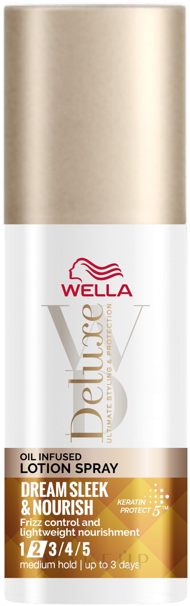 Pflegende Haarlotion in einer Sprühflasche mit glänzendem Effekt - Wella Deluxe Lotion Spray Dream Silk & Nourish — Bild 150 ml
