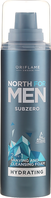 2in1 Reinigungs- und Rasierschaum für das Gesicht - Oriflame Subzero North For Men Shaving Foam — Bild N1