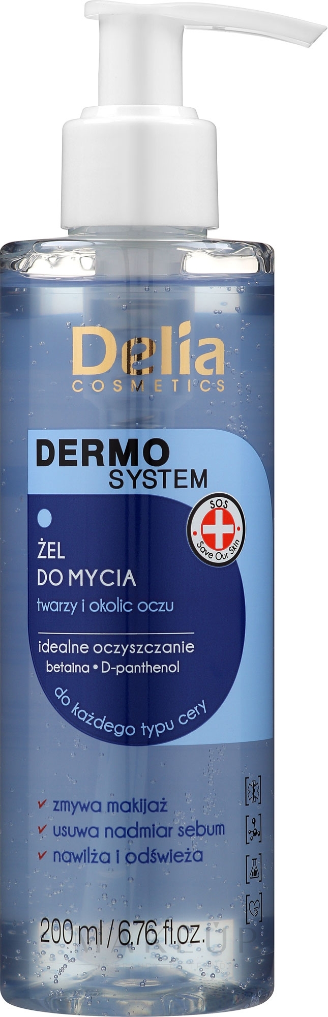 Erfrischendes Gesichtsreinigungsgel mit D-Panthenol - Delia Dermo System Cleansing Gel — Bild 200 ml