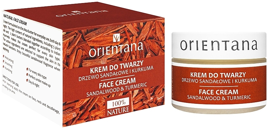 Gesichtscreme mit Sandelholzöl und Kurkumaextrakt - Orientana Face Cream Sandalwood & Turmeric — Bild N1