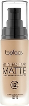 Langanhaltende matte Foundation SPF 20 - TopFace Skin Editor Matte Foundation — Bild N1
