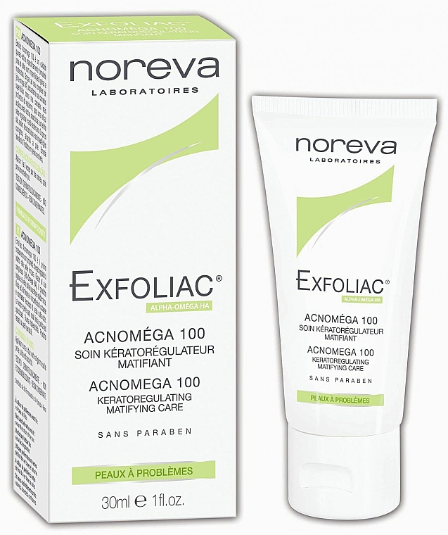 Mattierende Gesichtscreme für Problemhaut - Noreva Laboratoires Exfoliac Acnomega