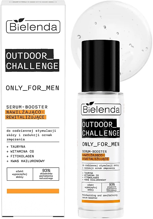 Feuchtigkeitsspendendes und regenerierendes Serum für Männer  - Bielenda Only For Men Outdoor Challenge Serum	 — Bild N1