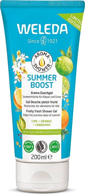 Duschgel Fruchtige Frische - Weleda Aroma Shower Summer Boost Fruity Fresh Limited Edition Shower Gel — Bild N1