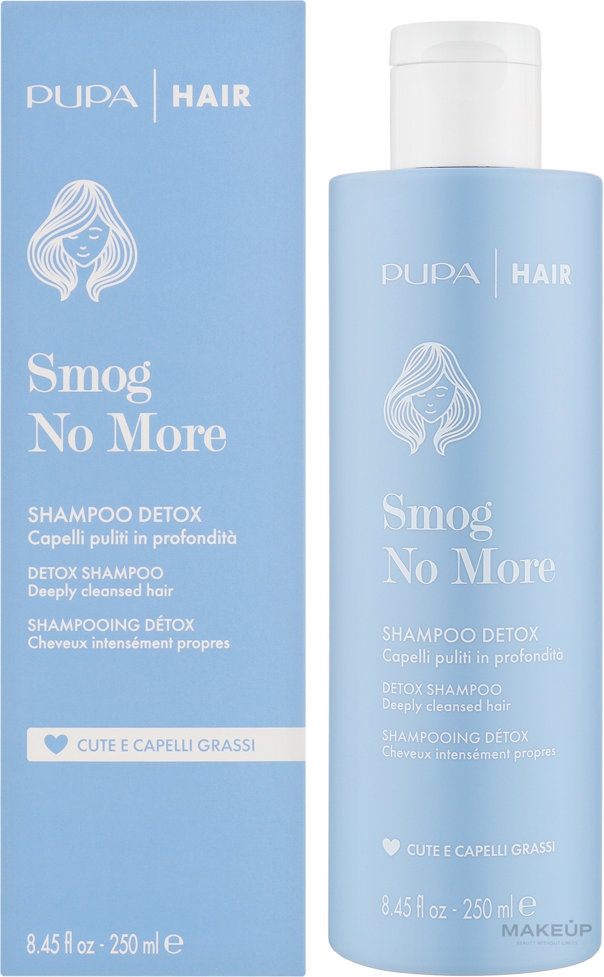 Shampoo für Kopfhaut und fettiges Haar - Pupa Smog No More Detox Shampoo — Bild 250 ml