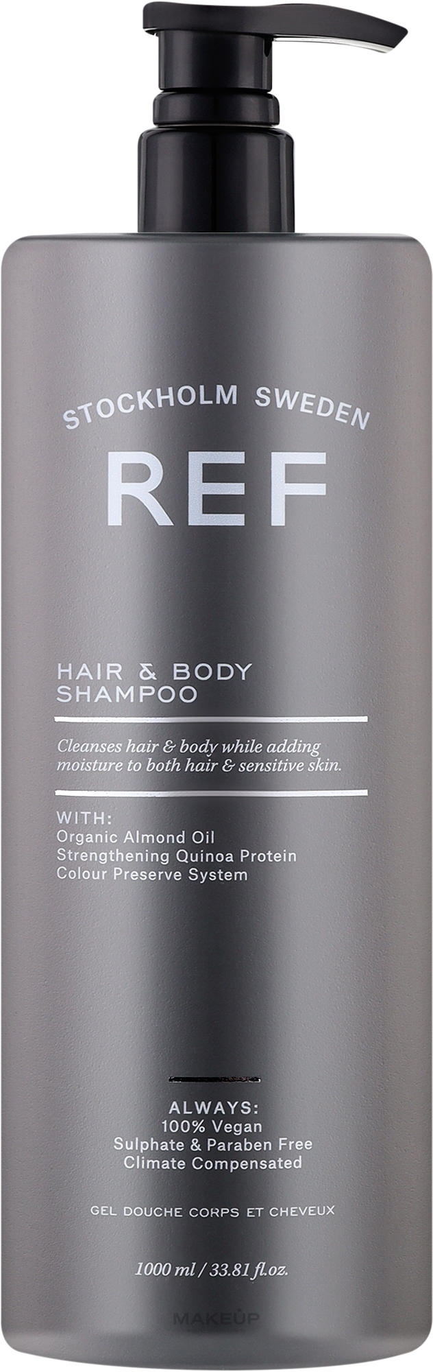 Feuchtigkeitsspendendes Haar- und Körpershampoo mit Quinoa-Protein und Mandelöl - REF Hair & Body Shampoo — Bild 1000 ml