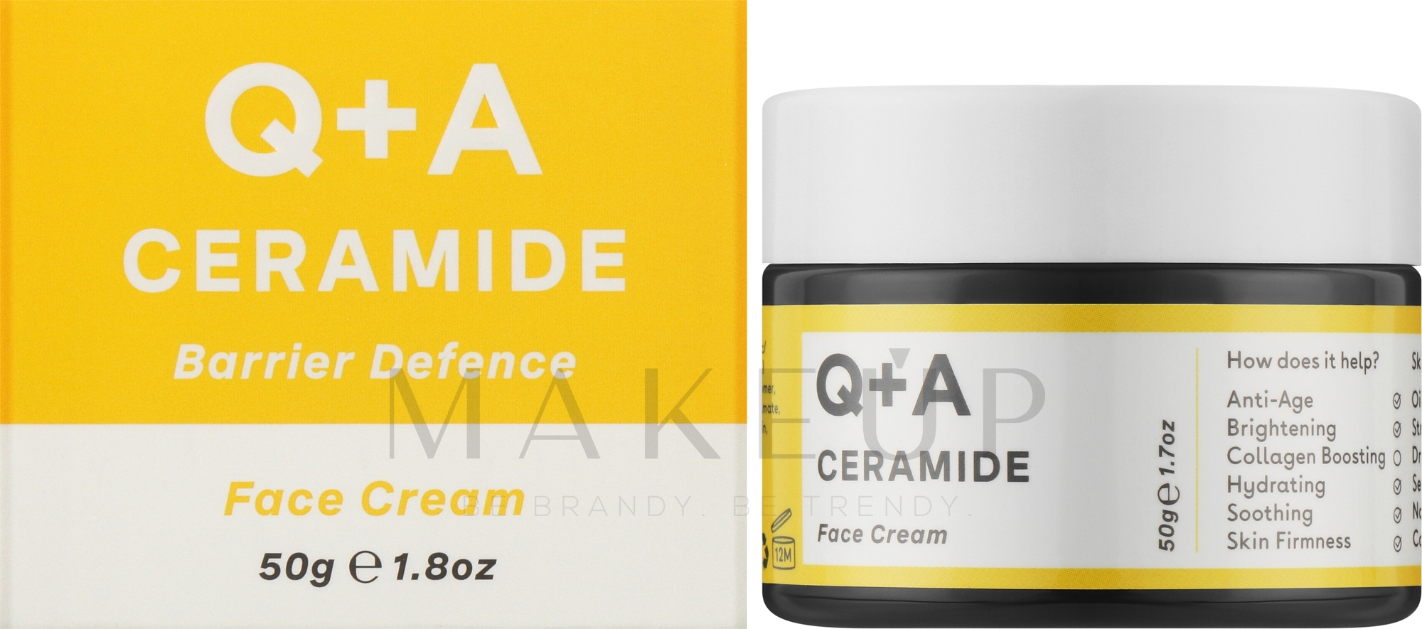 Gesichtscreme für den Tag - Q+A Ceramide Barrier Defense Face Cream — Bild 50 g