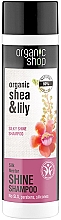 Düfte, Parfümerie und Kosmetik Glanzgebendes Shampoo mit Bio Sheabutter & Seerosenextrakt - Organic Shop Organic Shea and Silk Shine Shampoo