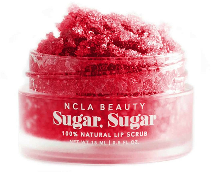 Natürliches Lippenpeeling Rote Rosen mit Zucker, Kakaobutter, Sheabutter und Agavennektar - NCLA Beauty Sugar, Sugar Red Roses Lip Scrub — Bild N1