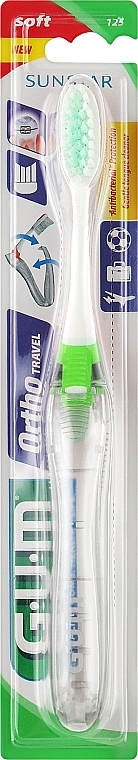 Reisezahnbürste weich grün - G.U.M Orthodontic Travel Toothbrush — Bild N1