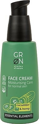 Feuchtigkeitsspendende Gesichtscreme mit Gurke und Hanf für normale Haut - GRN Essential Elements Cucumber & Hemp Face Cream — Bild N1