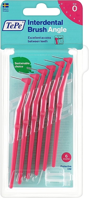 Interdentalbürsten - TePe Interdental Brushes Angle Pink 0,4 mm — Bild N1