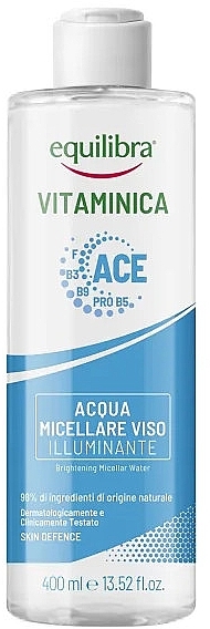 Aufhellendes Mizellenwasser für das Gesicht - Equilibra Vitaminica Illuminating Micellar Facial Water  — Bild N1